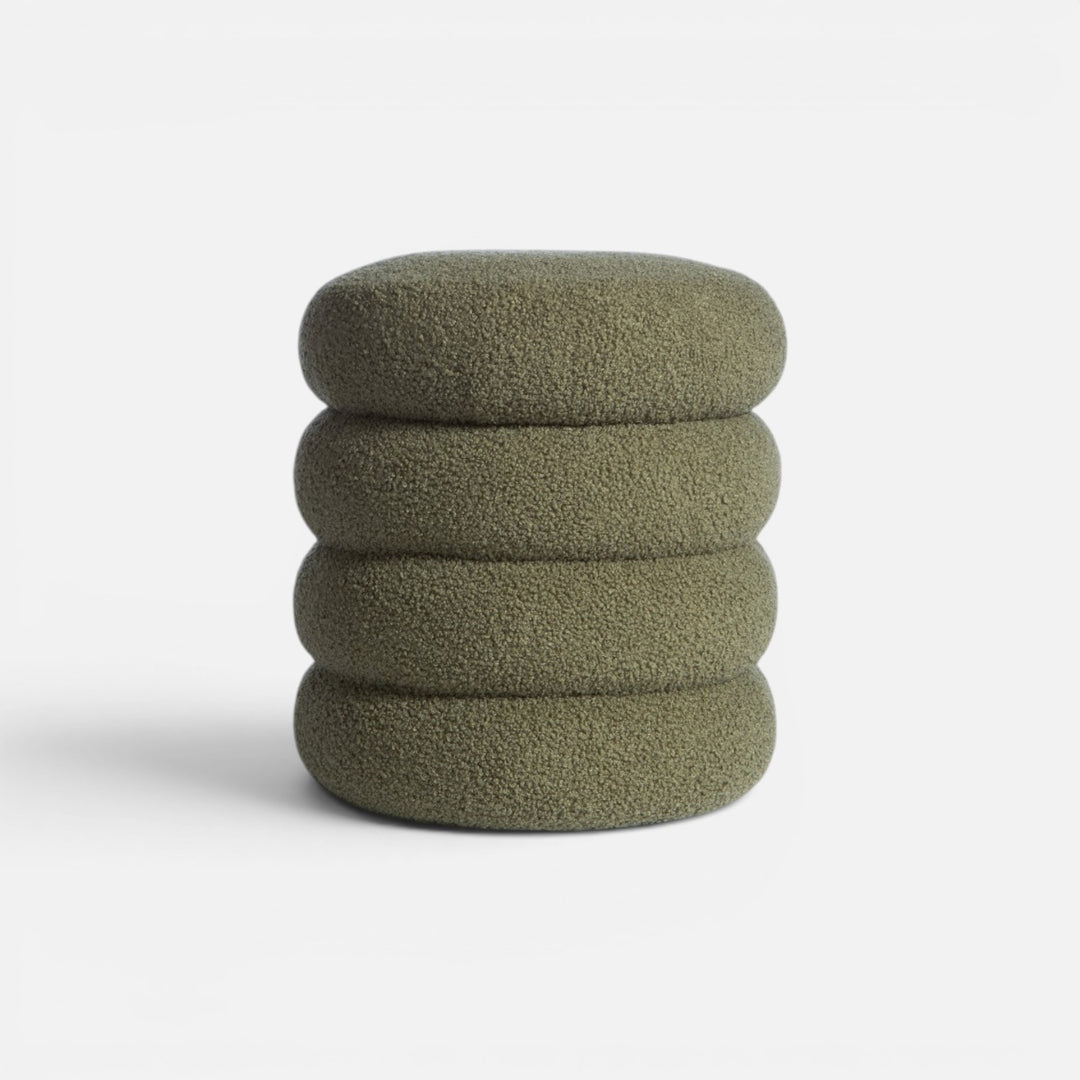 Σκαμπό Μπουκλέ Μέντα Πολυεστερικό Stool 35X40 Nef-Nef Homeware