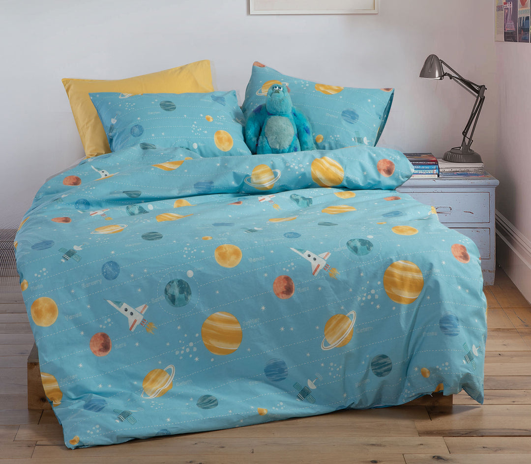 Σετ Παιδικά Σεντόνια Μπλε This Is My Galaxy 170X260cm Nef-Nef Homeware