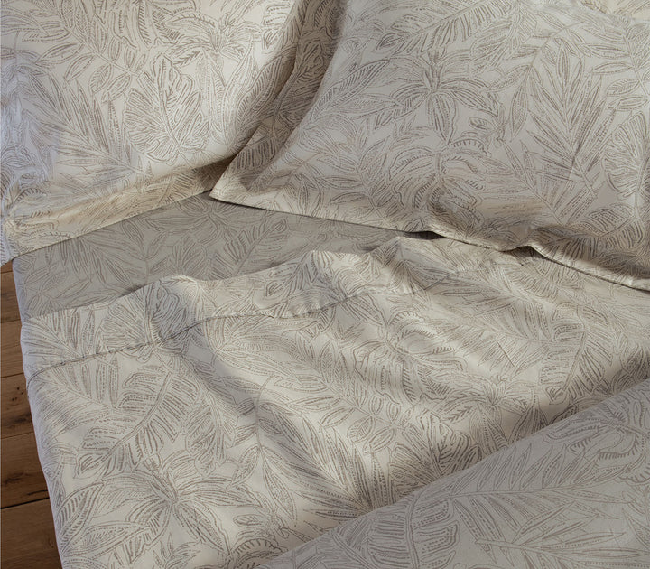 Σετ Σεντόνια King Size Βαμβακοσατέν Εκρού-Γκρι Tundra Nef-Nef Homeware