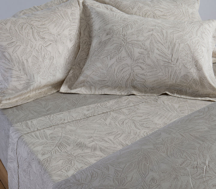 Σετ Σεντόνια King Size Βαμβακοσατέν Εκρού-Γκρι Tundra Nef-Nef Homeware