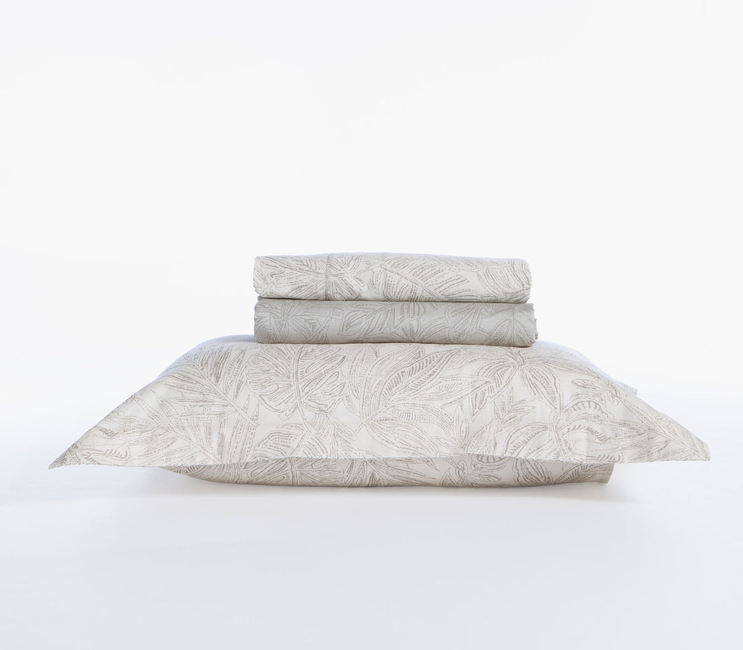 Σετ Σεντόνια King Size Βαμβακοσατέν Εκρού-Γκρι Tundra Nef-Nef Homeware