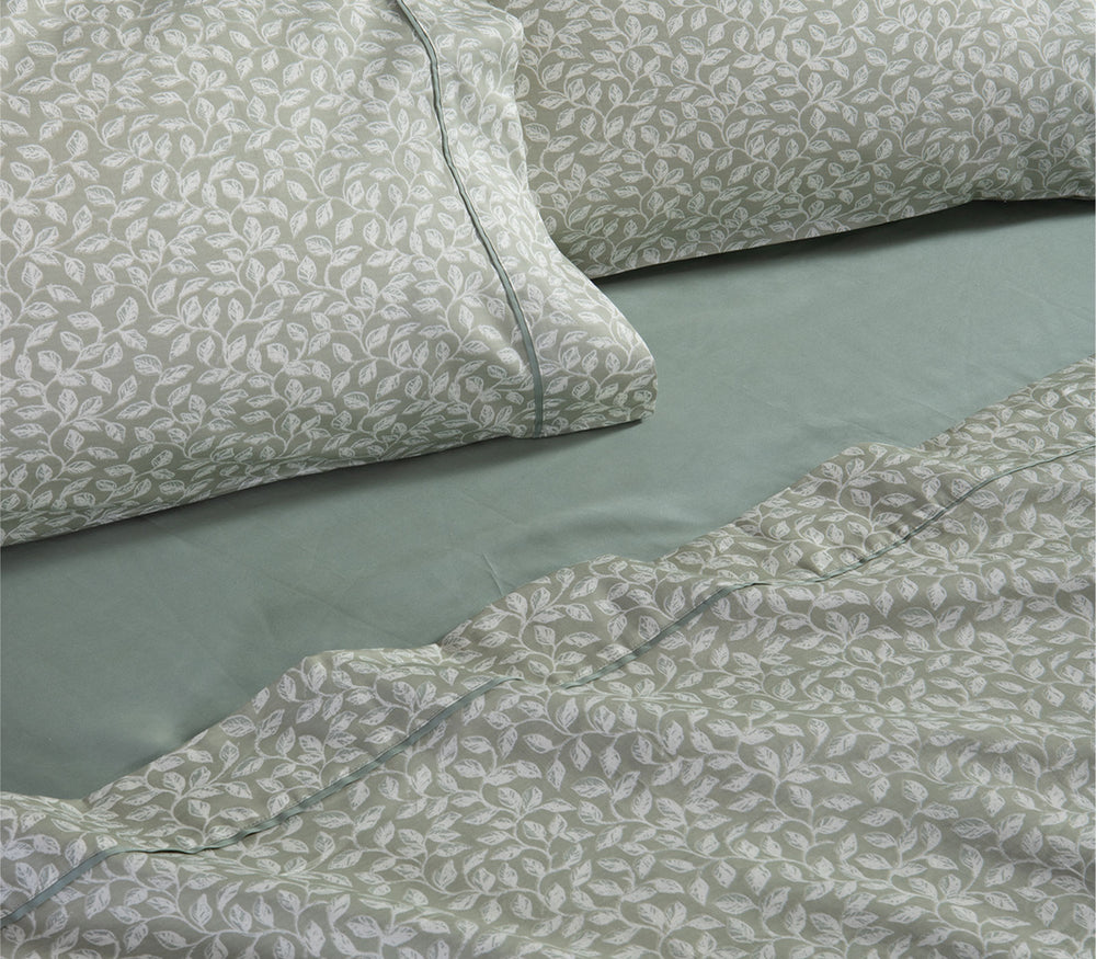 Σετ Σεντόνια King Size Βαμβακοσατέν Πράσινο Calming Nef-Nef Homeware