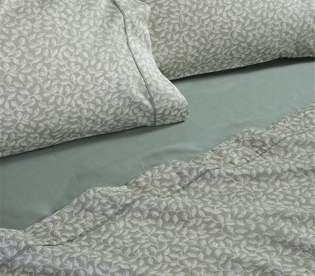 Σετ Σεντόνια King Size Βαμβακοσατέν Πράσινο Calming Nef-Nef Homeware