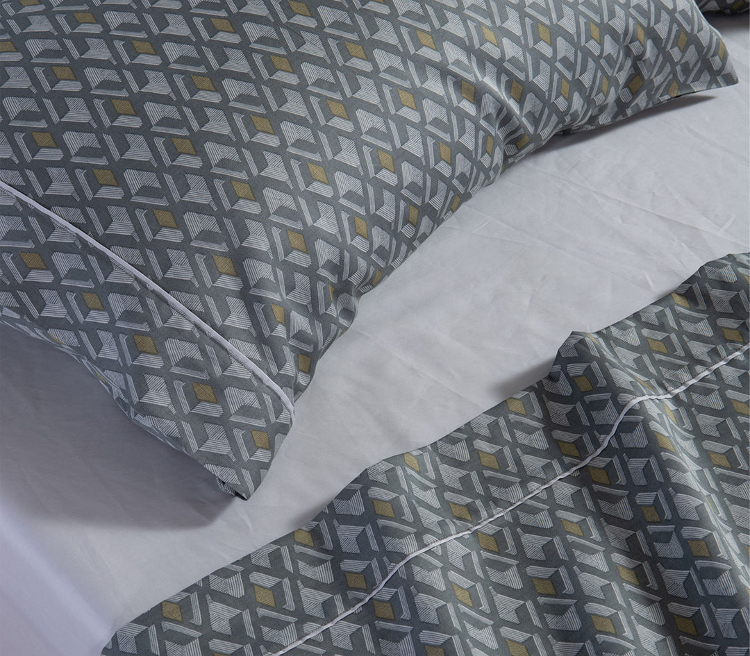 Σετ Σεντόνια King Size Βαμβακοσατέν Γκρι Dominat Nef-Nef Homeware