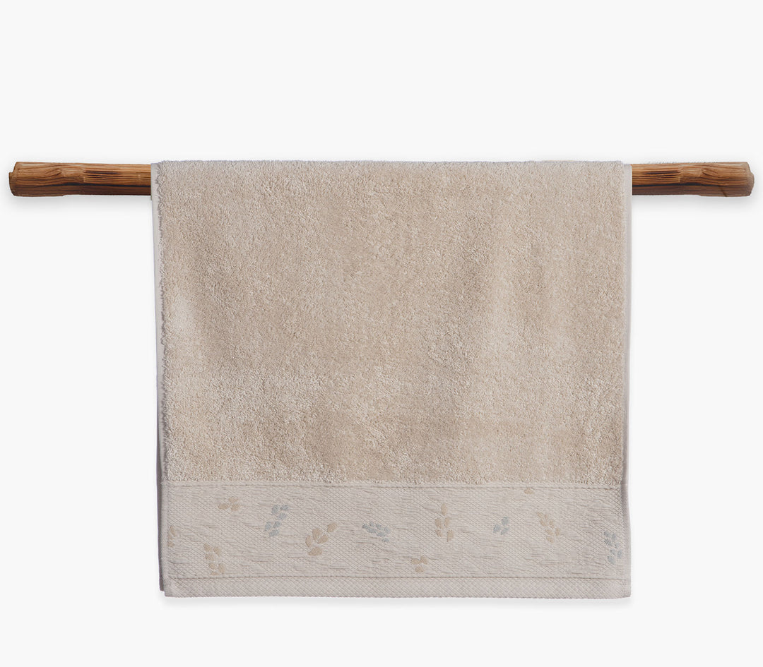 Πετσέτα Προσώπου Μπεζ Βαμβακερή Sylia 50X90cm Nef-Nef Homeware