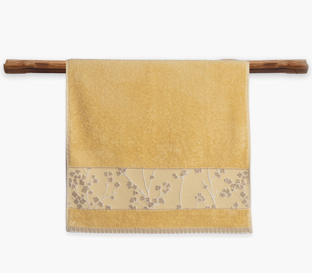 Πετσέτα Χεριών Κίτρινη Βαμβακερή Floriva 30X50cm Nef-Nef Homeware