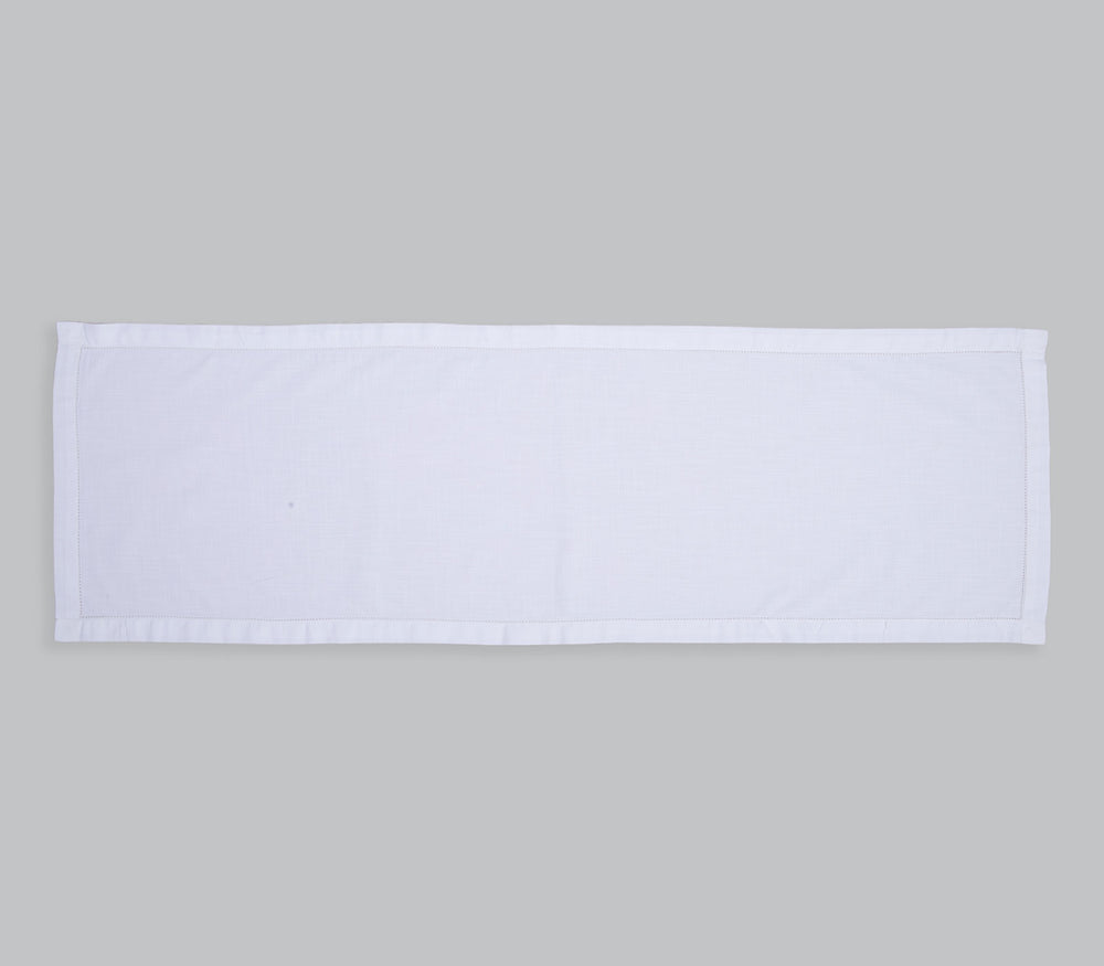 Τραβέρσα Μονόχρωμη Λευκή Βαμβακερή Steady 45X140cm Nef-Nef Homeware