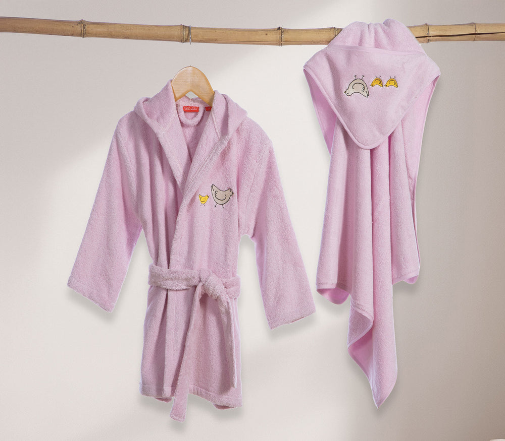 Βρεφικό Μπουρνούζι Βαμβακερό Λιλά Cute & Sweet Nef-Nef Homeware