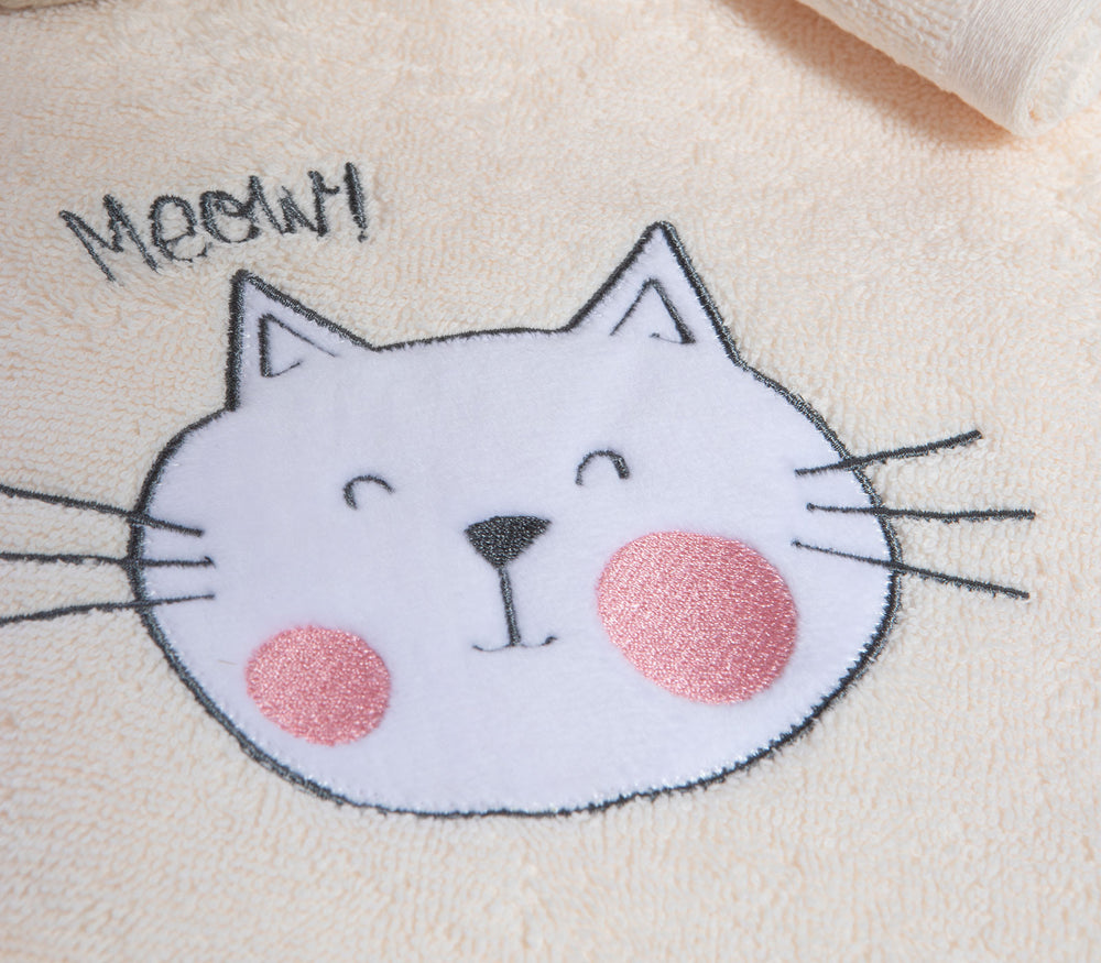 Σετ Παιδικές Πετσέτες Εκρού Cat Life 2τμχ Nef-Nef Homeware