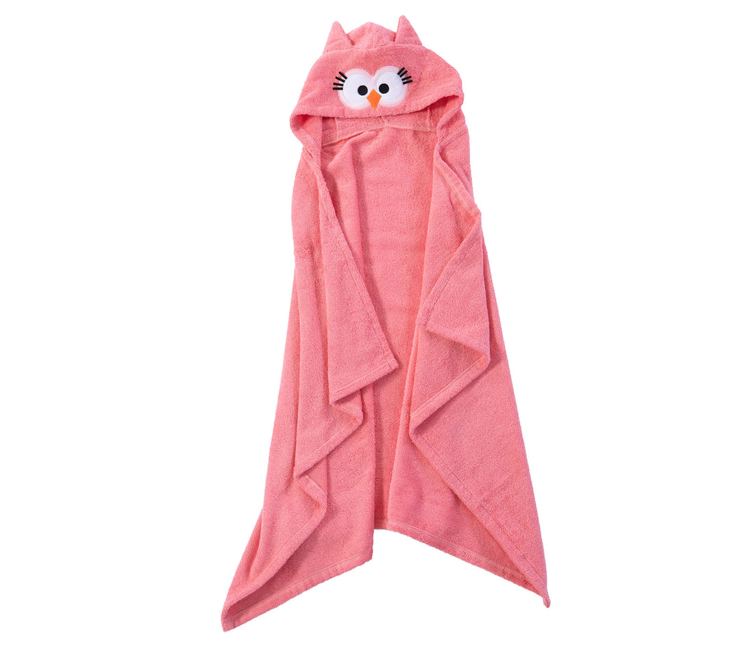 Βρεφική Κάπα Βαμβακερή Ροζ Owl 70X120cm Nef-Nef Homeware
