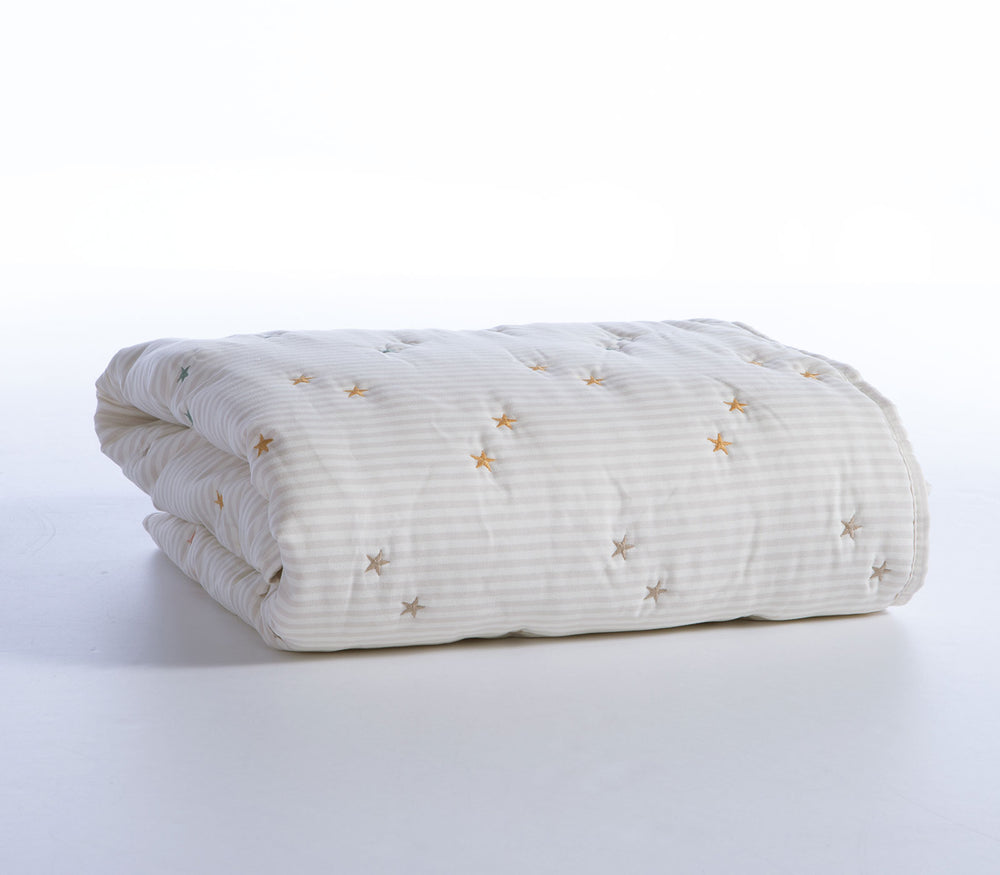 Βρεφικό Κουβερλί Λίκνου Εκρού Happy 80X110cm Nef-Nef Homeware