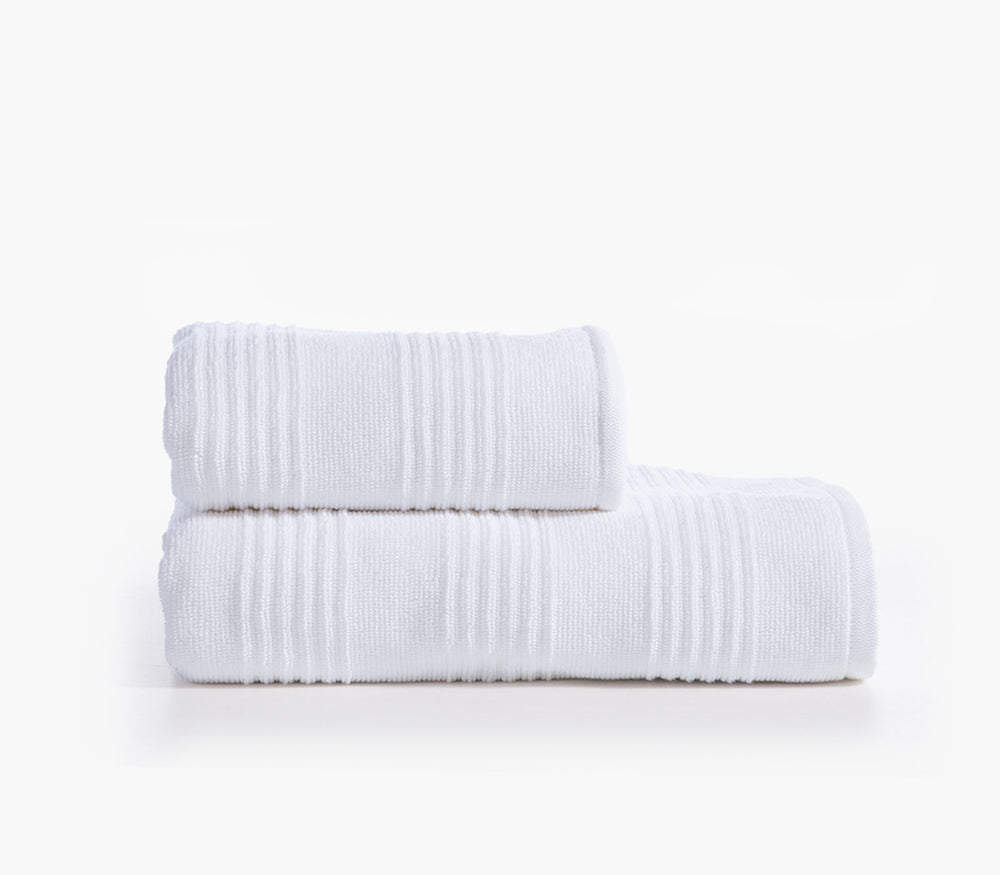 Σετ Πετσέτες 2 Τεμαχίων Λευκό Βαμβακερό Boat Nef-Nef Homeware