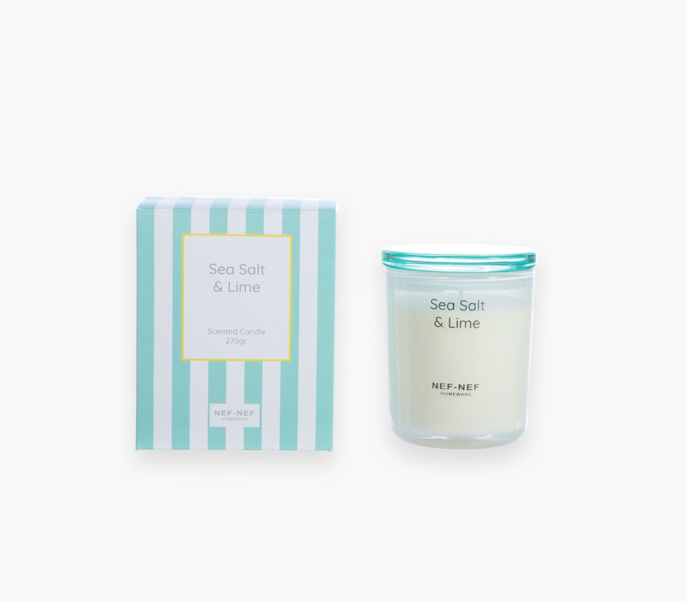 Αρωματικό Κερί Τιρκουάζ Sea Salt Lime 270gr Nef-Nef Homeware