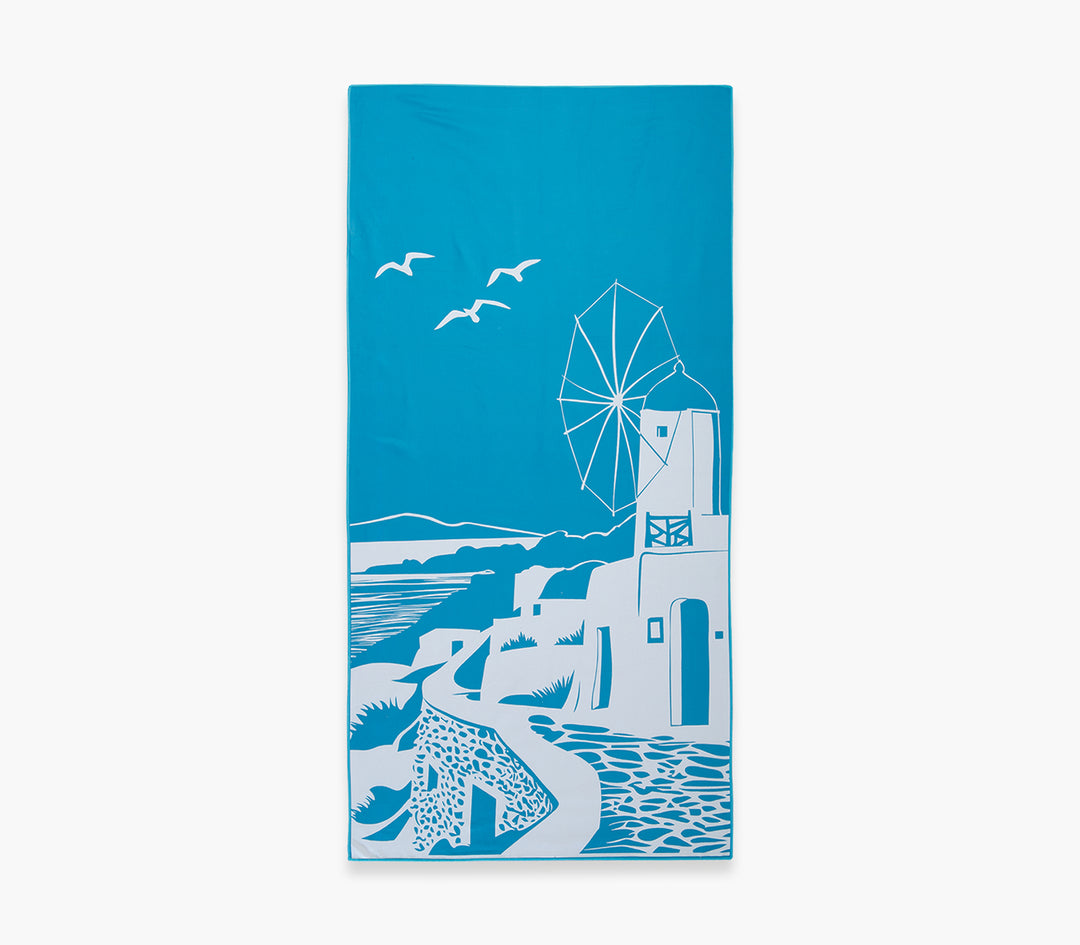 Πετσέτα Θαλάσσης με Μικροΐνες Μπλε My Island Blue 80Χ160cm Nef-Nef Homeware