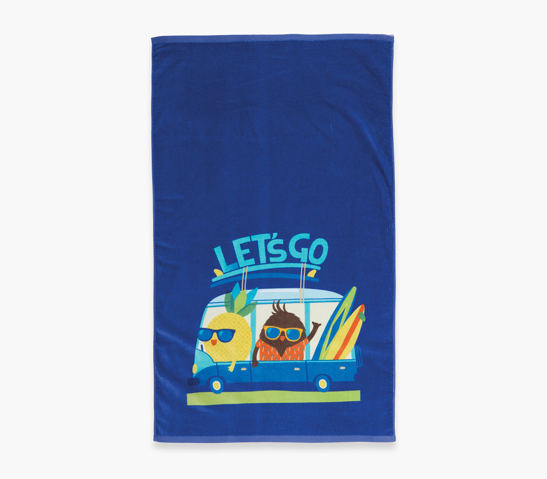 Παιδική Πετσέτα Θαλάσσης Μπλε Lets Go 70X120cm Nef-Nef Homeware