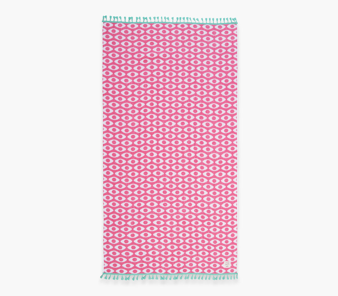 Πετσέτα Θαλάσσης Φούξια Option Fringes 90X170cm Nef-Nef Homeware