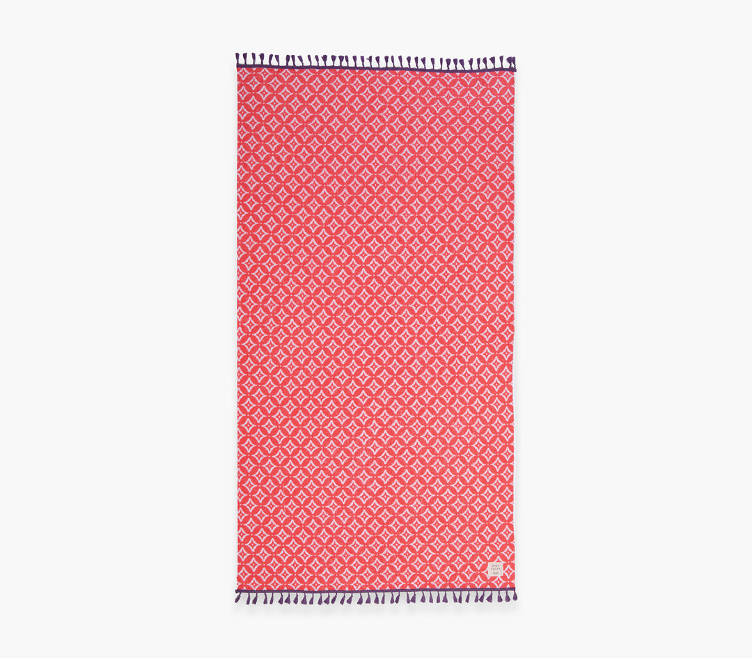Πετσέτα Θαλάσσης Κοραλί Sparkle Fringes 90X170cm Nef-Nef Homeware