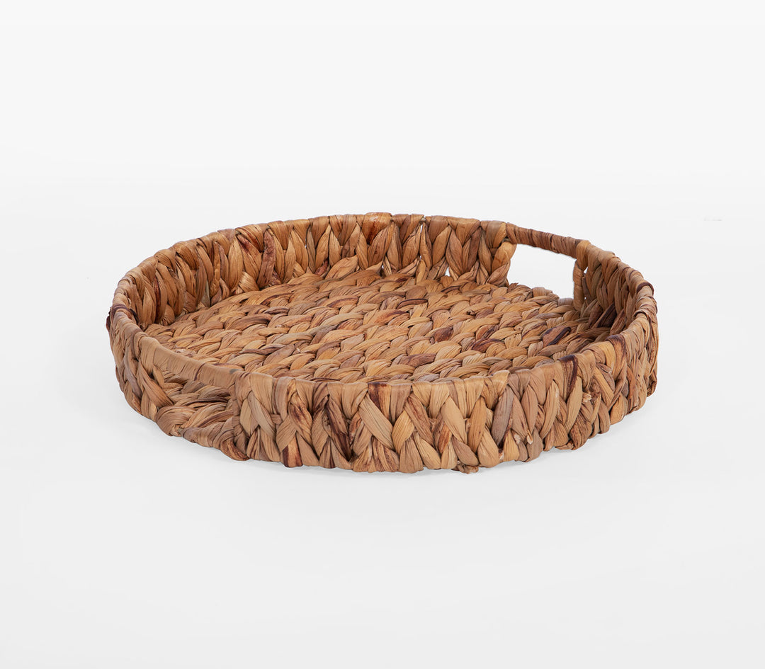 Δίσκος Μπεζ από Υάκινθο Rocky 38X38X6cm Nef-Nef Homeware