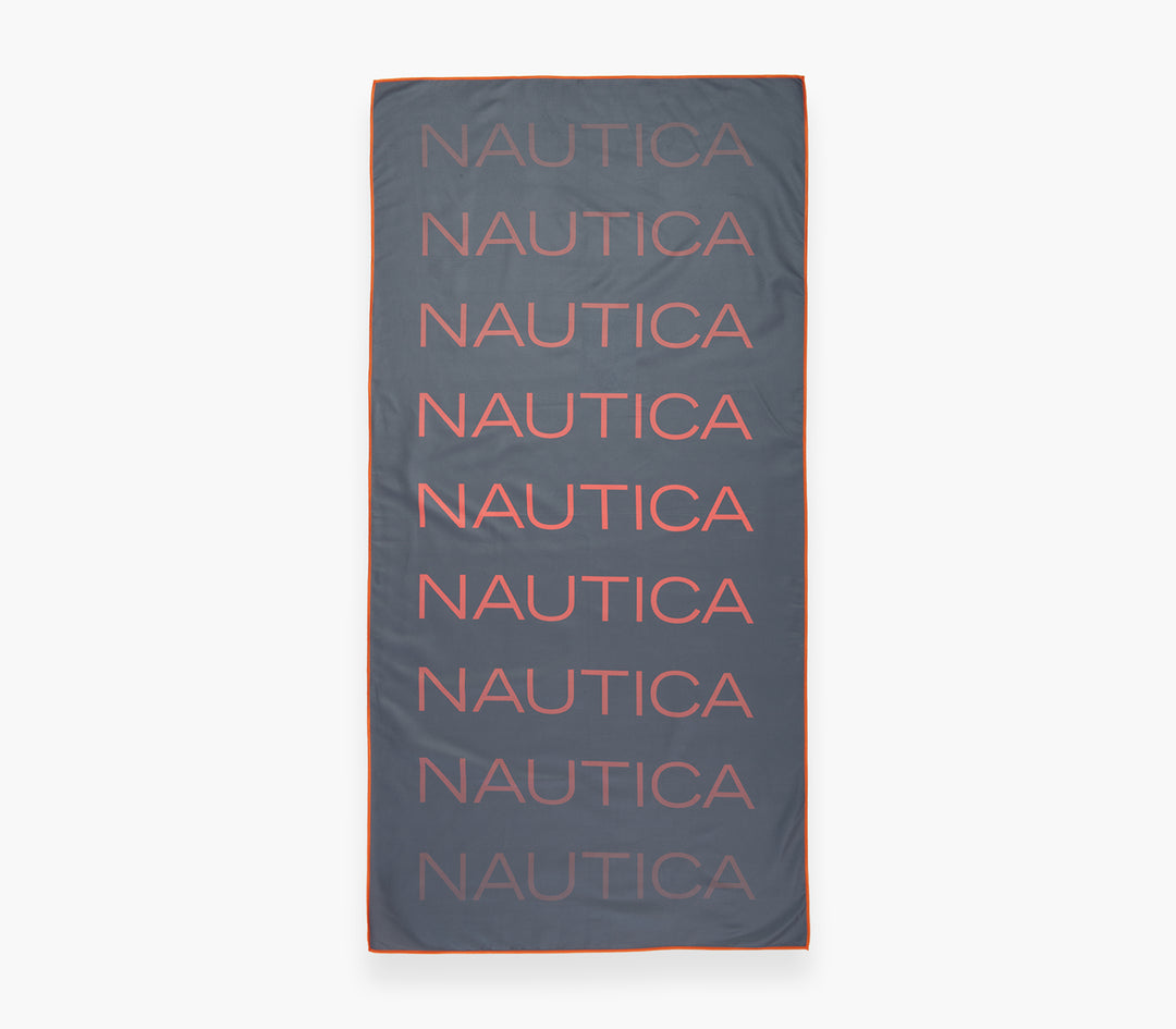 Πετσέτα Θαλάσσης με Μικροΐνες Γκρι 80Χ160cm Nautica Nef-Nef Homeware