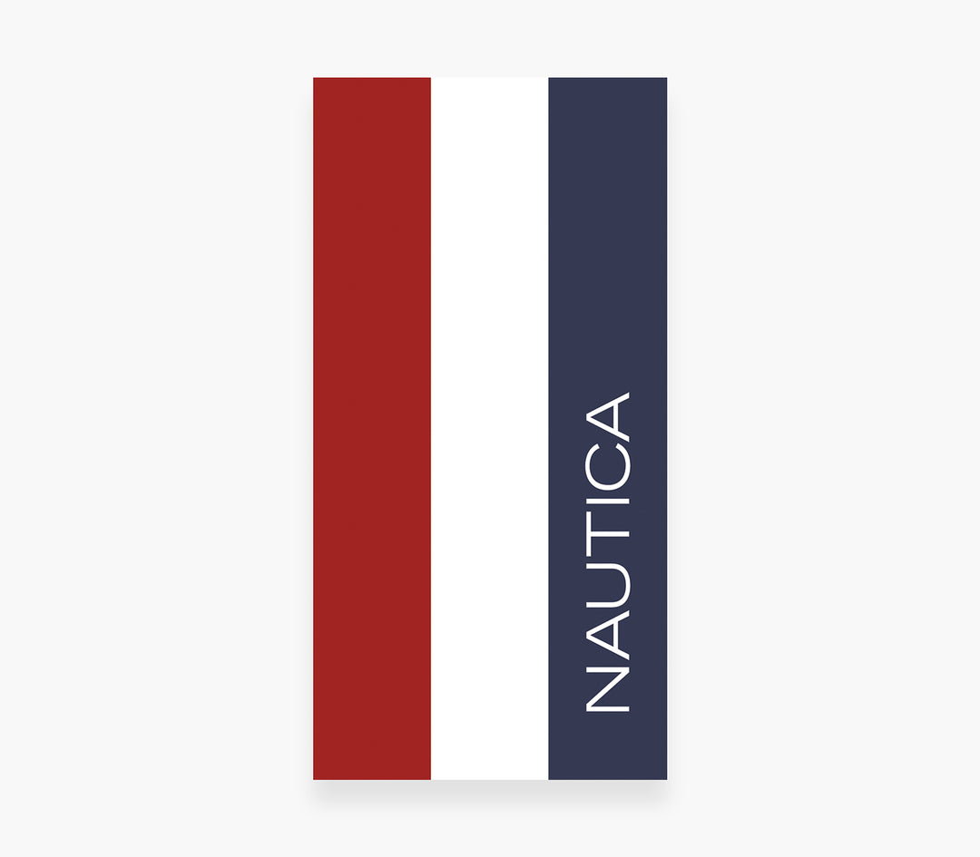 Πετσέτα Θαλάσσης Κόκκινη/Άσπρη/Μπλε Nau Way Up 80Χ160cm Nef-Nef Homeware