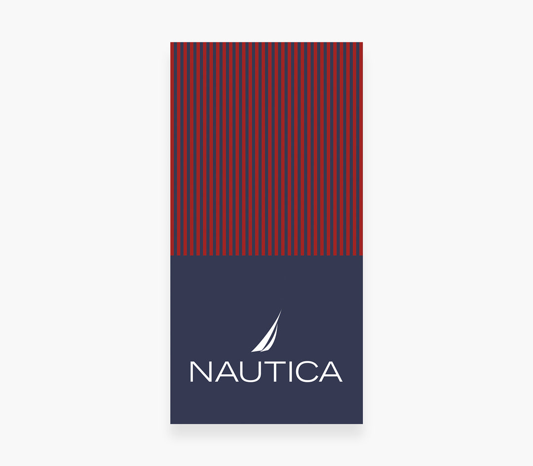 Πετσέτα Θαλάσσης Κόκκινη/Μπλε Nau Express 80Χ160cm Nef-Nef Homeware