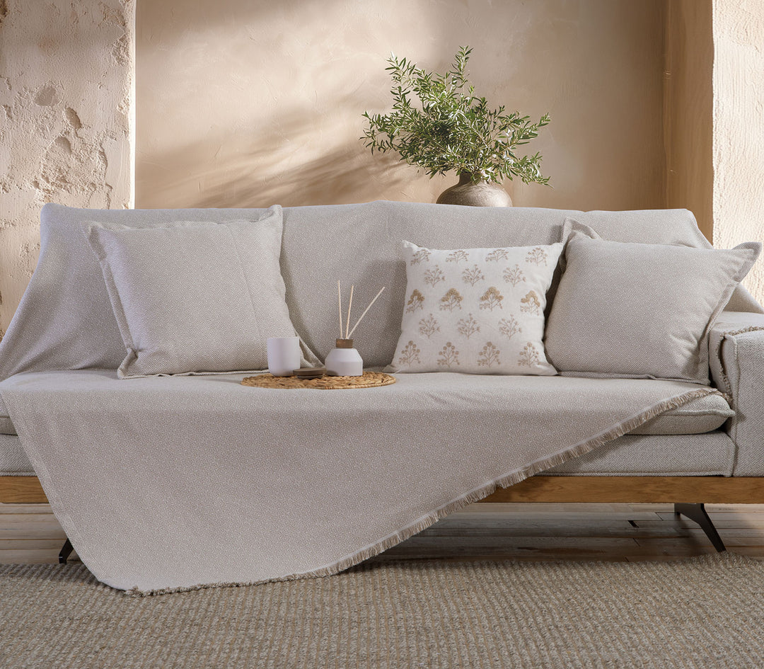 Ριχτάρι Τριθέσιου Καναπέ Μπεζ Loen 170X300cm Nef-Nef Homeware