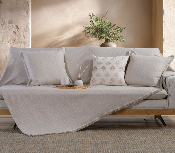 Ριχτάρι Τριθέσιου Καναπέ Μπεζ Loen 170X300cm Nef-Nef Homeware