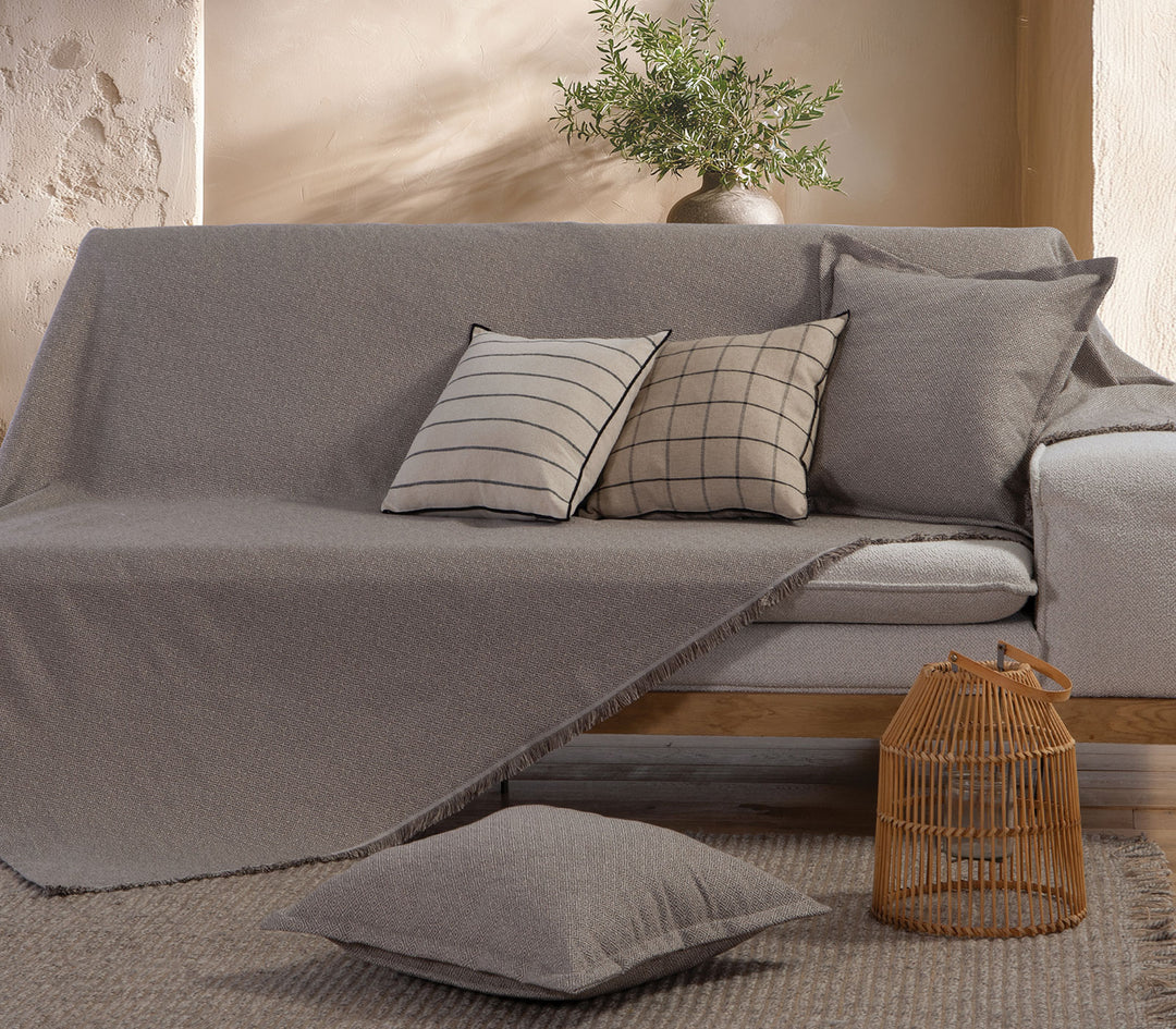 Ριχτάρι Διθέσιου Καναπέ Γκρι Loen 170X250cm Nef-Nef Homeware