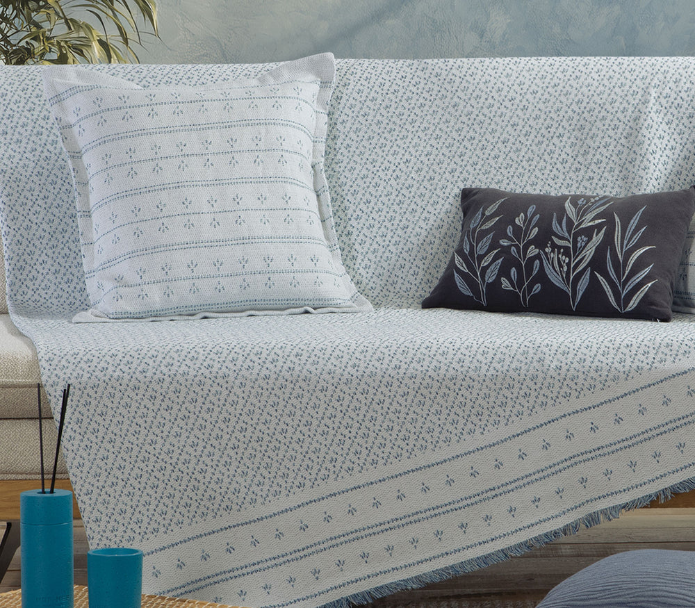 Ριχτάρι Πολυθρόνας Μπλε Ishmar Blue 170X180cm Nef-Nef Homeware