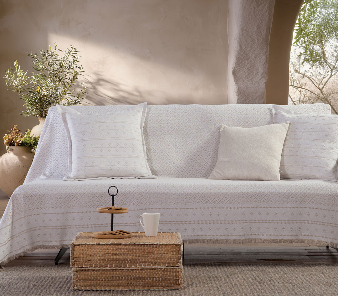Ριχτάρι Τριθέσιου Καναπέ Μπεζ Ishmar 170X300cm Nef-Nef Homeware