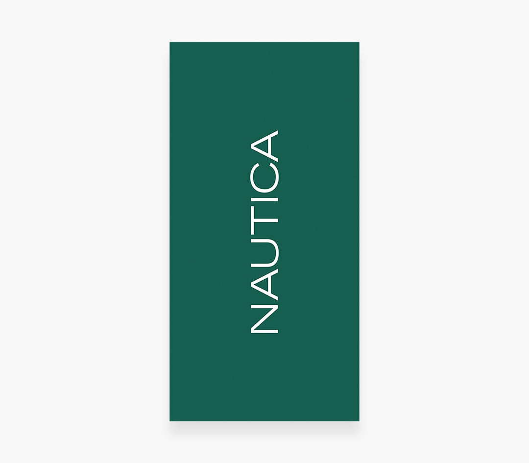 Μονόχρωμη Πετσέτα Θαλάσσης Πράσινη Nau Logo 80Χ160cm Nef-Nef Homeware