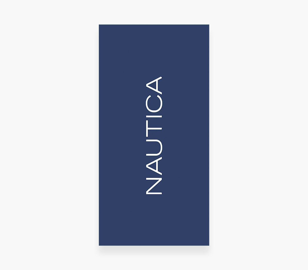 Μονόχρωμη Πετσέτα Θαλάσσης Μπλε Nau Logo 80Χ160cm Nef-Nef Homeware