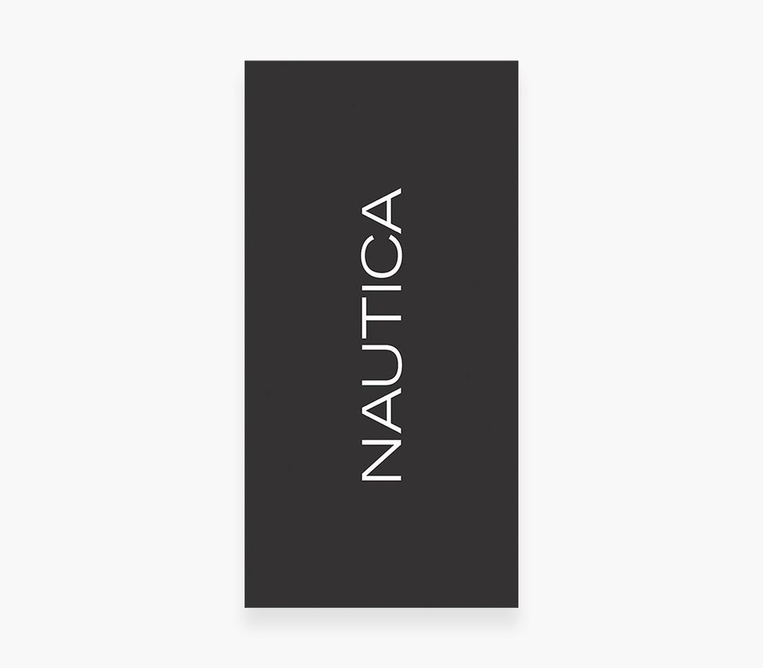 Μονόχρωμη Πετσέτα Θαλάσσης Μαύρη Nau Logo 80Χ160cm Nef-Nef Homeware