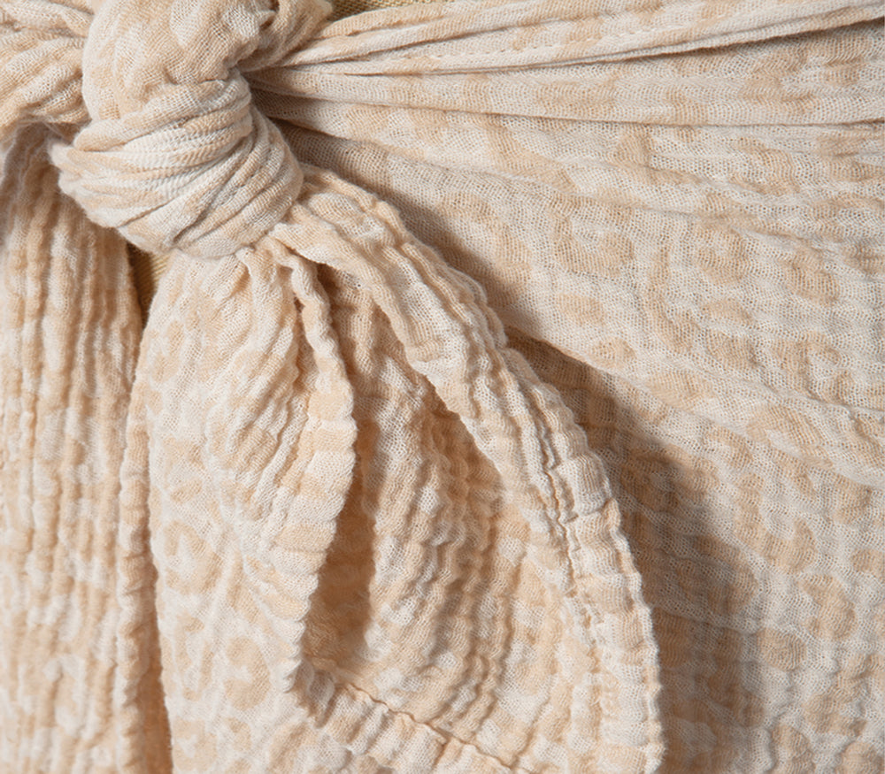 Παρεό Θαλάσσης Μπεζ Βαμβακερό Kenya 110X150cm Nef-Nef Homeware
