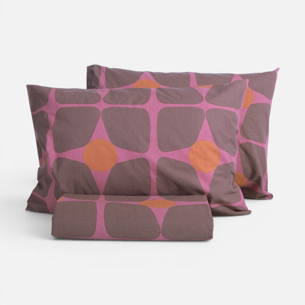 Σετ Παπλωματοθήκη Μονή Μωβ Βαμβακερή Casual Coreo Nef-Nef Homeware