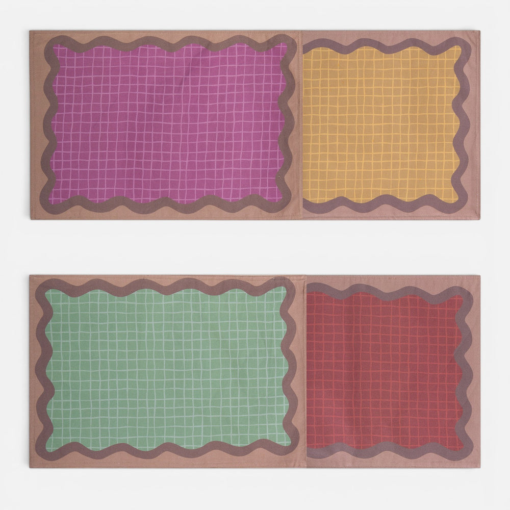 Σουπλά Διπλής Όψης Μωβ-Κίτρινο Frame Nef-Nef Homeware