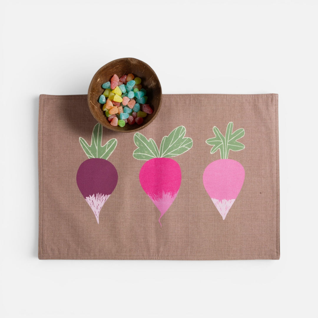 Σουπλά Διπλής Όψης Καφέ-Μωβ Radish 45Χ140cm Nef-Nef Homeware