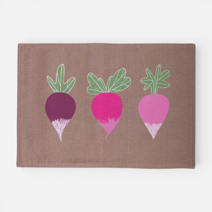 Σουπλά Διπλής Όψης Καφέ-Μωβ Radish 45Χ140cm, κοντινή παρουσίαση που αναδεικνύει την υφή, το σχέδιο και τις λεπτομέρειες του προϊόντος της Nef-Nef Homeware.
