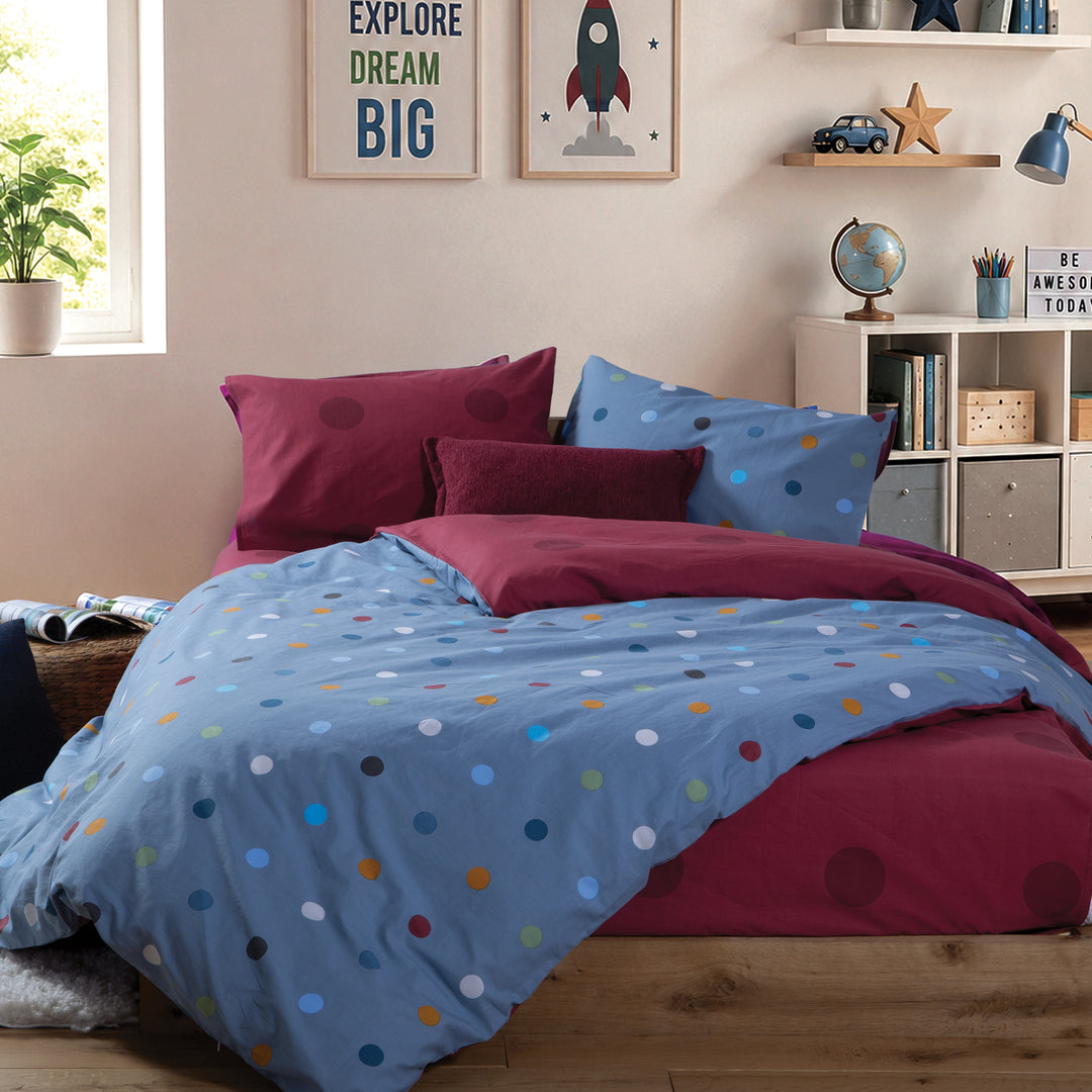 Σετ Σεντόνια Μονά Πουά Μπλε Dots Blue Nef-Nef Homeware