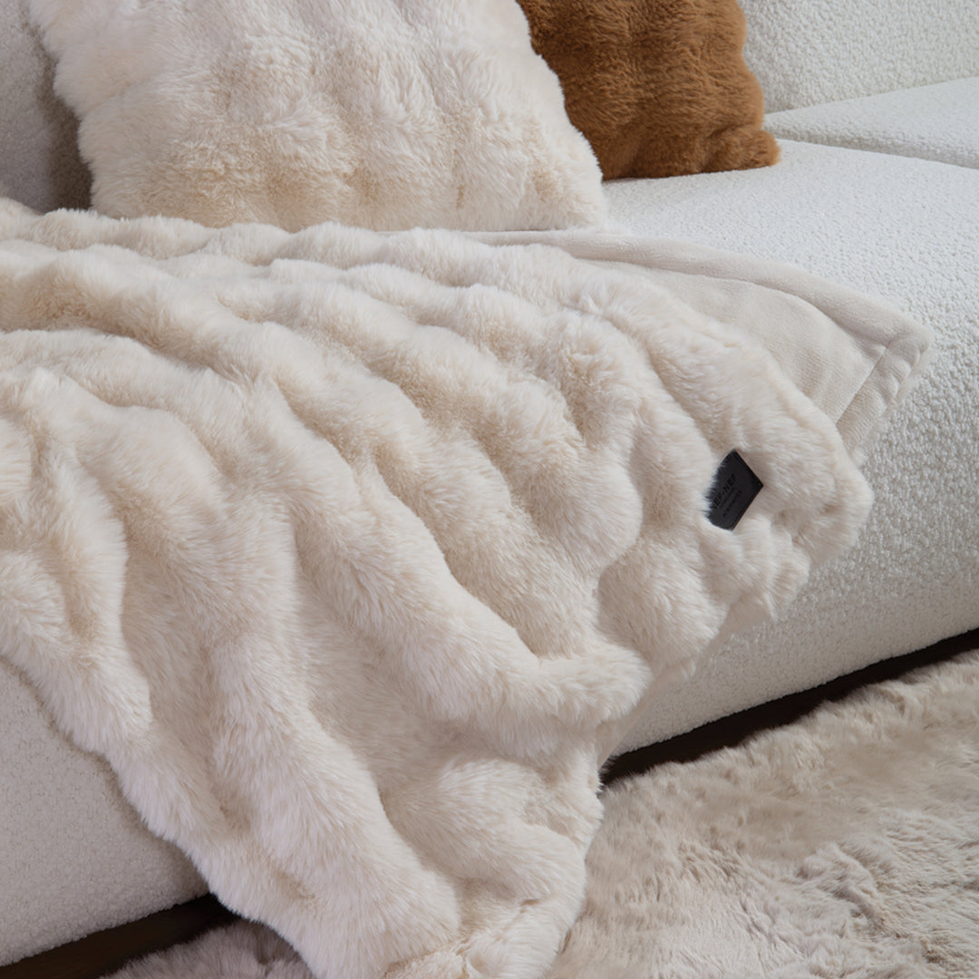 Κουβέρτα Καναπέ Fleece Εκρού Reality Nef-Nef Homeware