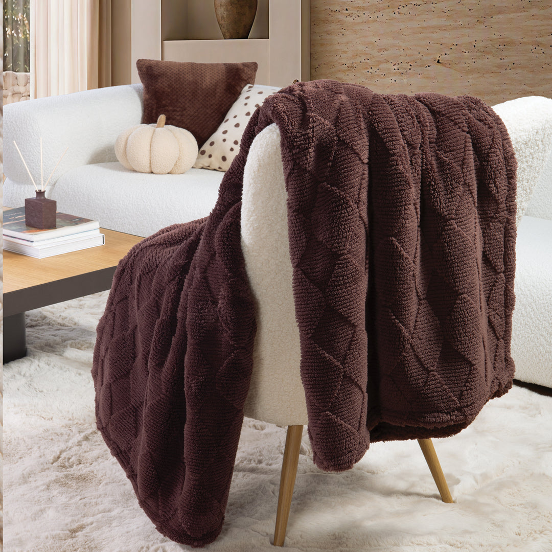 Κουβέρτα Καναπέ Καφέ Mizenie Nef-Nef Homeware