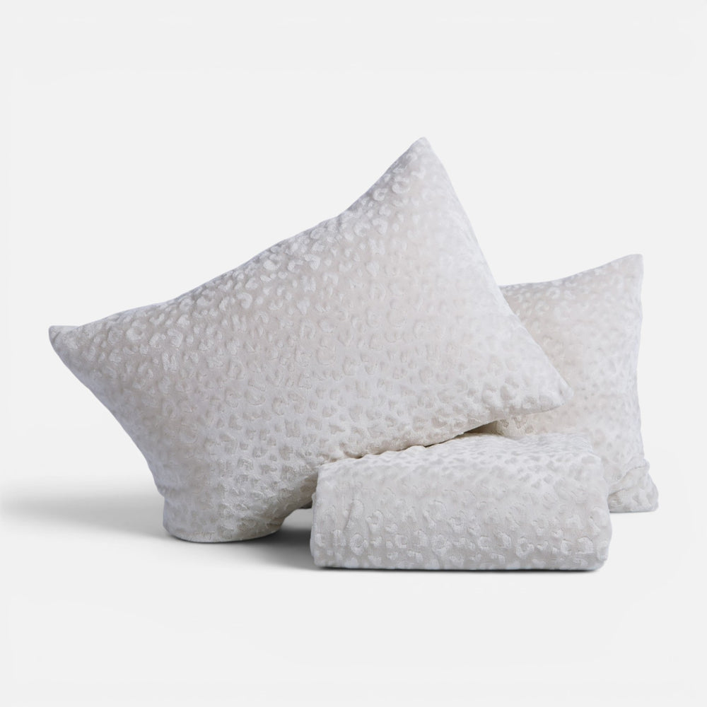 Σετ Παπλωματοθήκη Μονή Fleece Εκρού Λεοπάρ Wilden Nef-Nef Homeware