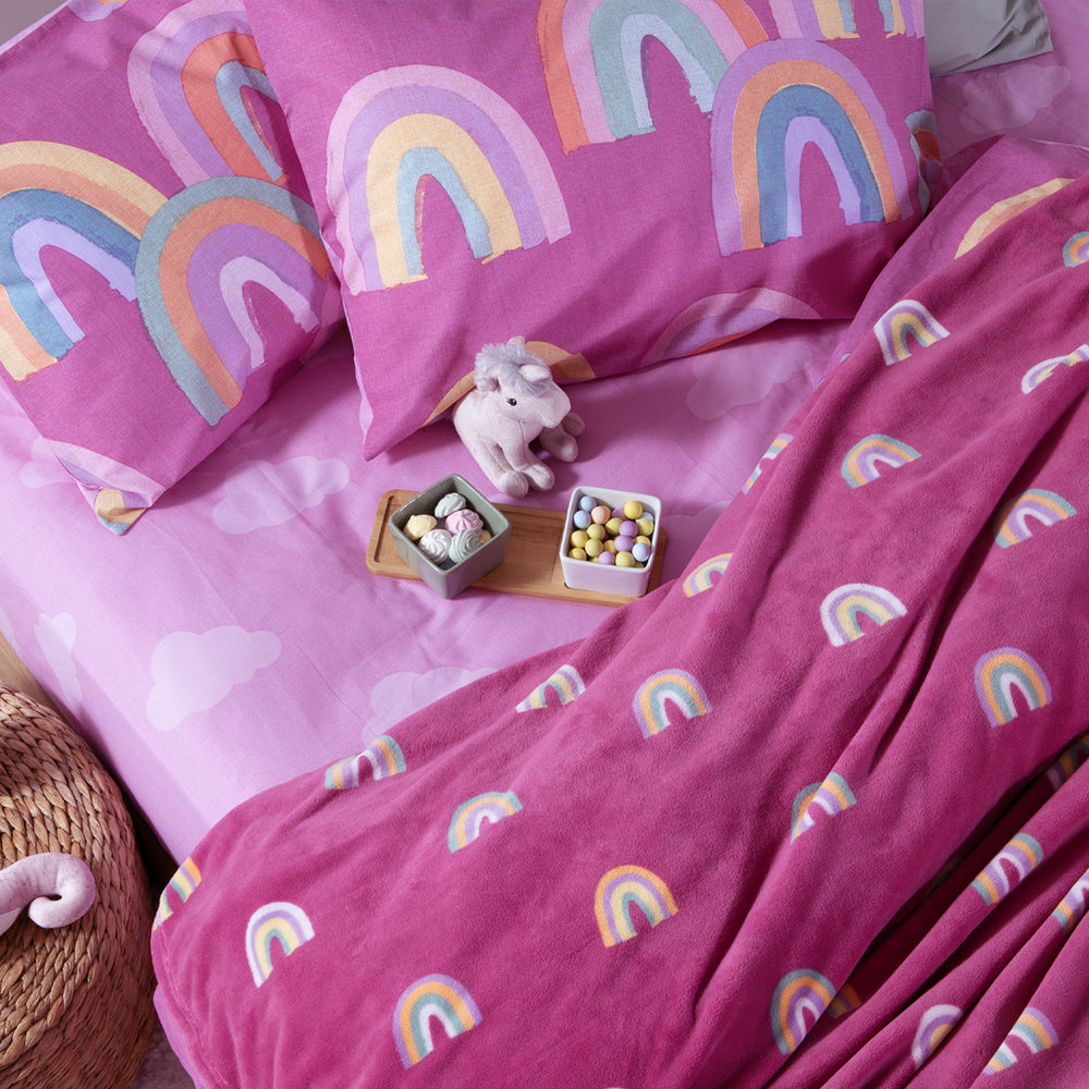 Κουβέρτα Μονή Ροζ Rainbow Mood Nef-Nef Homeware