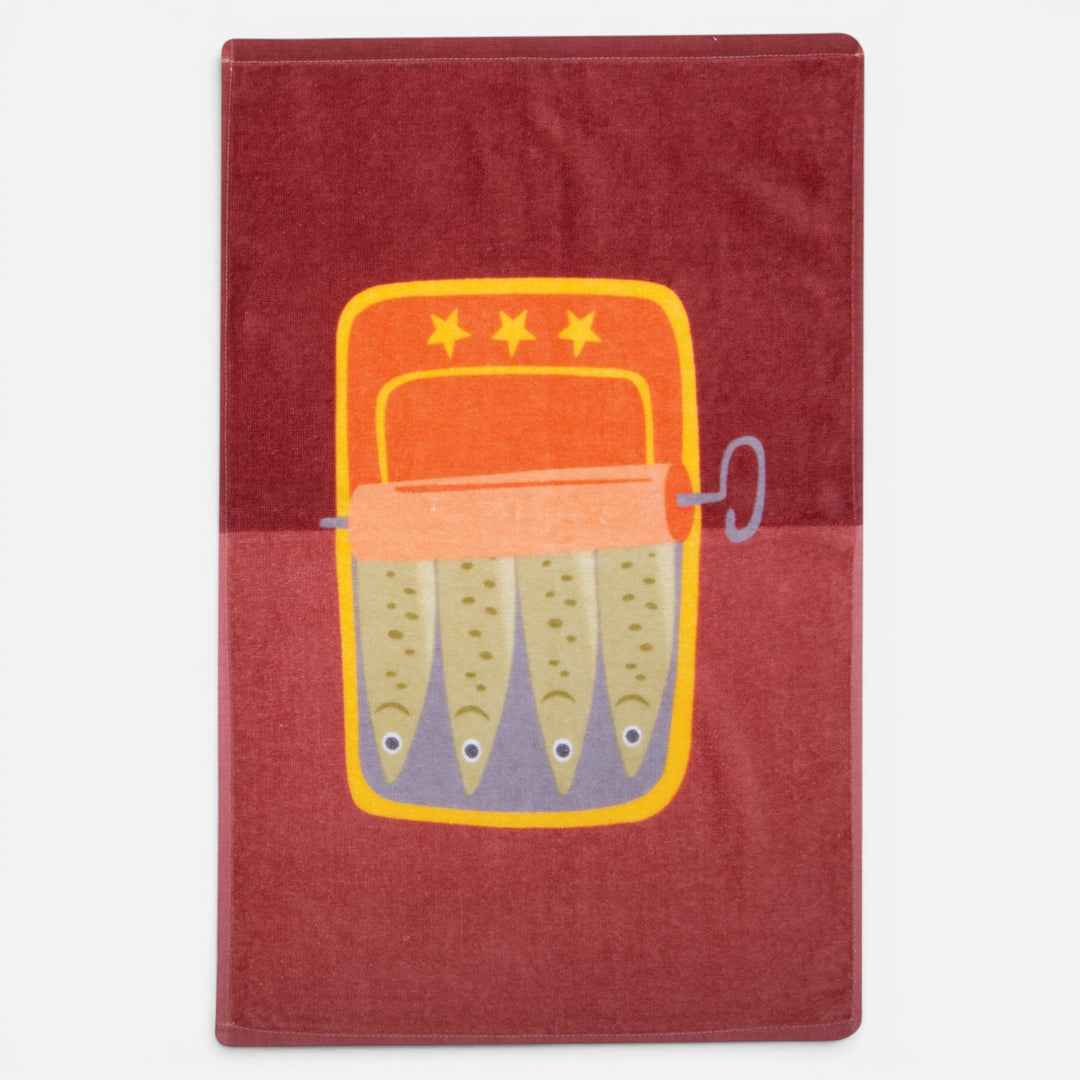 Ποτηρόπανο Βελουτέ Μπορντό Sardines Nef-Nef Homeware