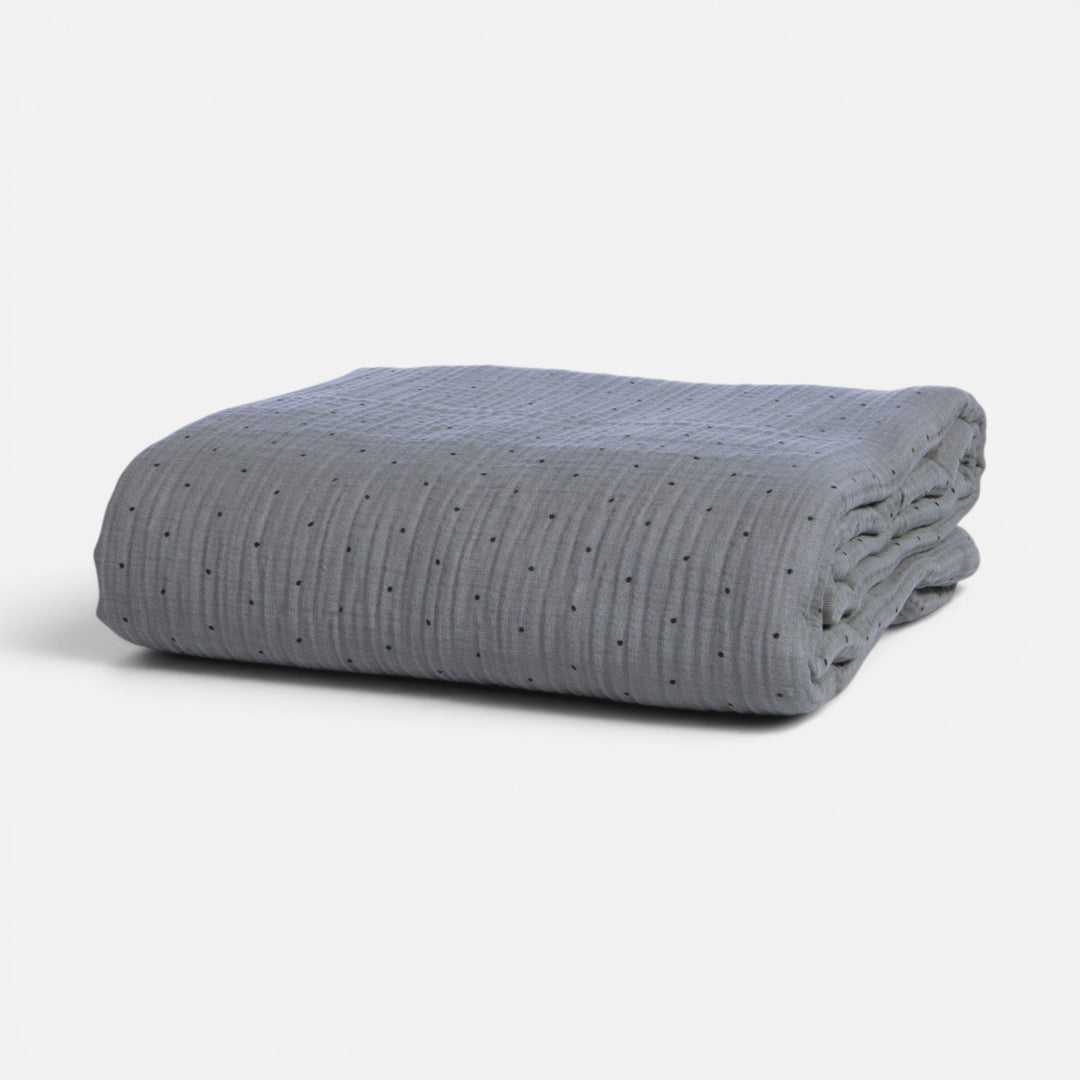 Σετ Παπλωματοθήκη Μονή Ανοιχτό Γκρι Dots Nef-Nef Homeware