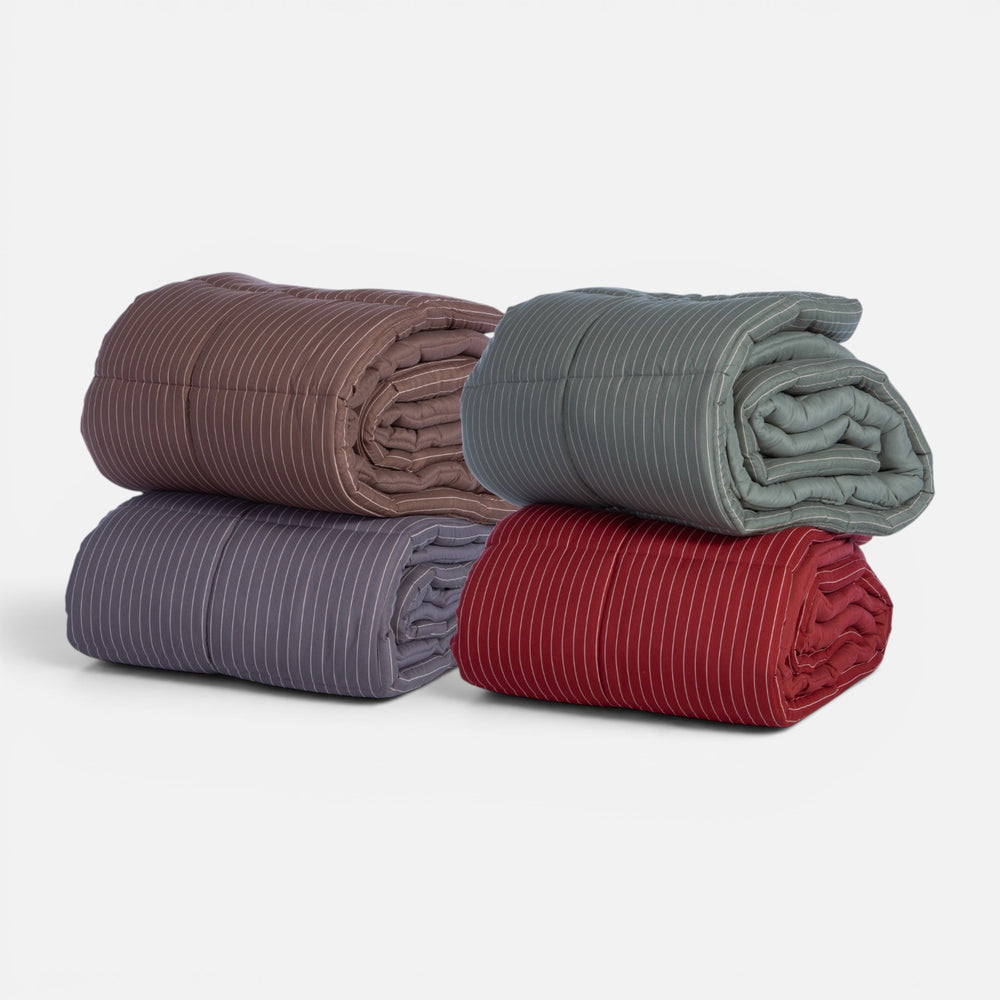 Πάπλωμα Μονό Καφέ Ριγέ Chroma Nef-Nef Homeware