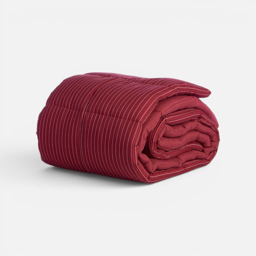 Πάπλωμα Υπέρδιπλο Μπορντό Ριγέ Chroma Nef-Nef Homeware