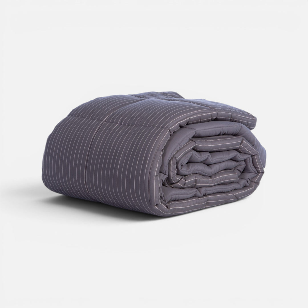 Πάπλωμα Υπέρδιπλο Γκρι Ριγέ Chroma Nef-Nef Homeware
