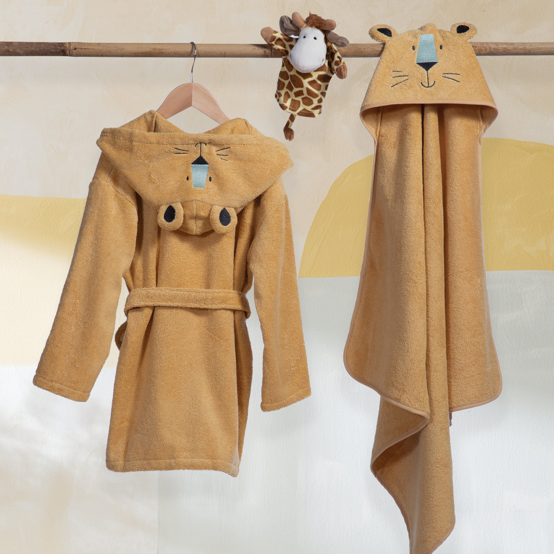 Μπουρνούζι Βρεφικό Μουσταρδί Wild Company Nef-Nef Homeware