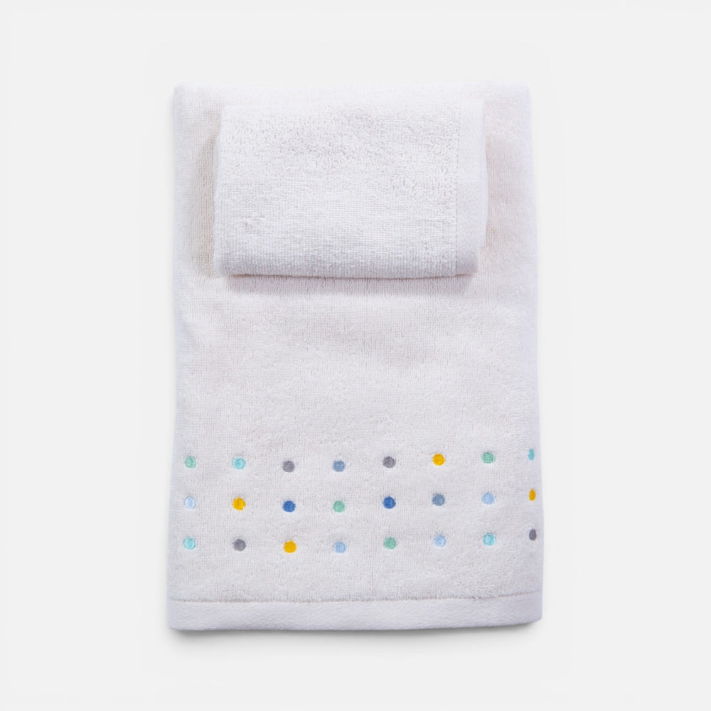 Πετσέτες Βρεφικές Σετ 2Τμχ Εκρού-Μπλε Dots Nef-Nef Homeware